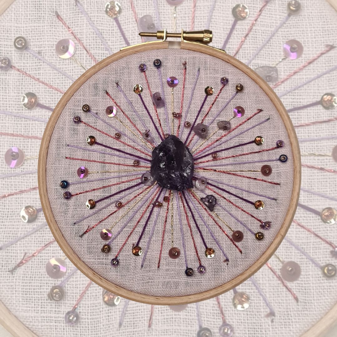 Starburst I (pink, purple, gold)