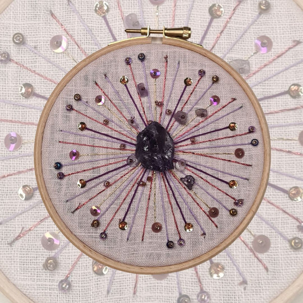 Starburst I (pink, purple, gold)