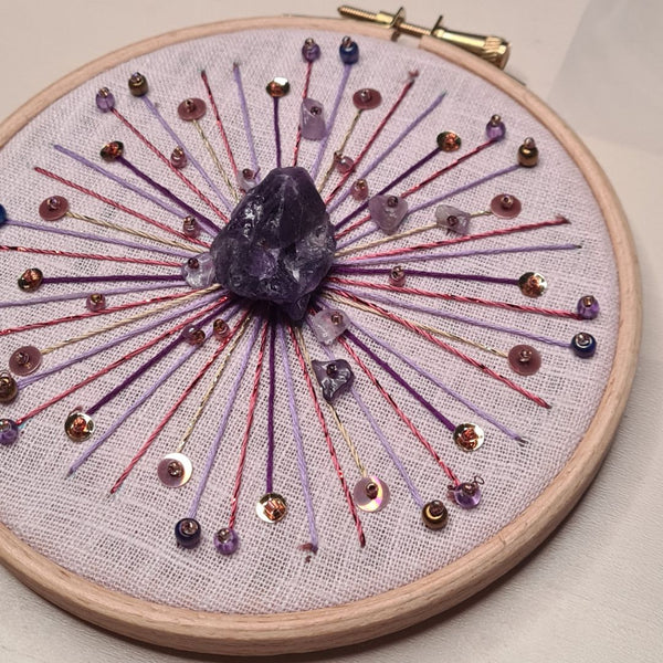 Starburst I (pink, purple, gold)