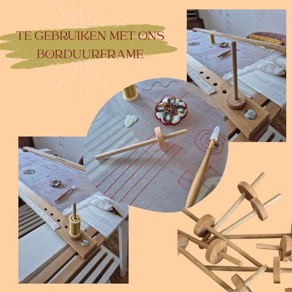Nieuw! Houten handgemaakte kloshouder voor Lunéville borduren