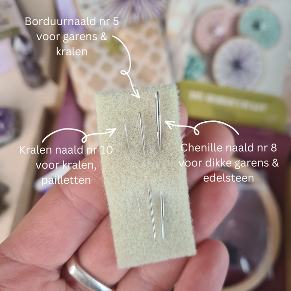 DIY Crystal Borduren kit Rozenkwarts (incl. online tutorials)
