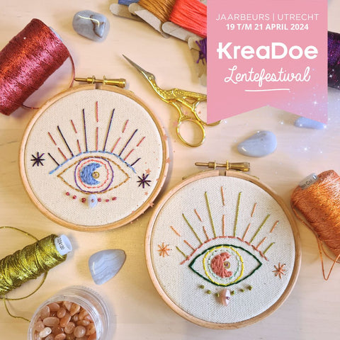 KreaDoe workshop Sparkly Eye Zondag 21 april  13.30 - 14.30